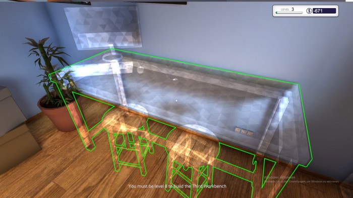 Bei Levelaufstieg gibt es neue Werkbänke (Bild: The Irregular Company/Screenshot: Golem.de)
